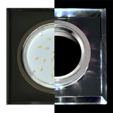 GX53 H4 LD5311 Rahmen Leuchtend Quadrat Schwarz mit Spiegel Effect