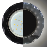 GX53 H4 LD5313 Rahmen Leuchtend Rund Schwarz mit Spiegel Effect